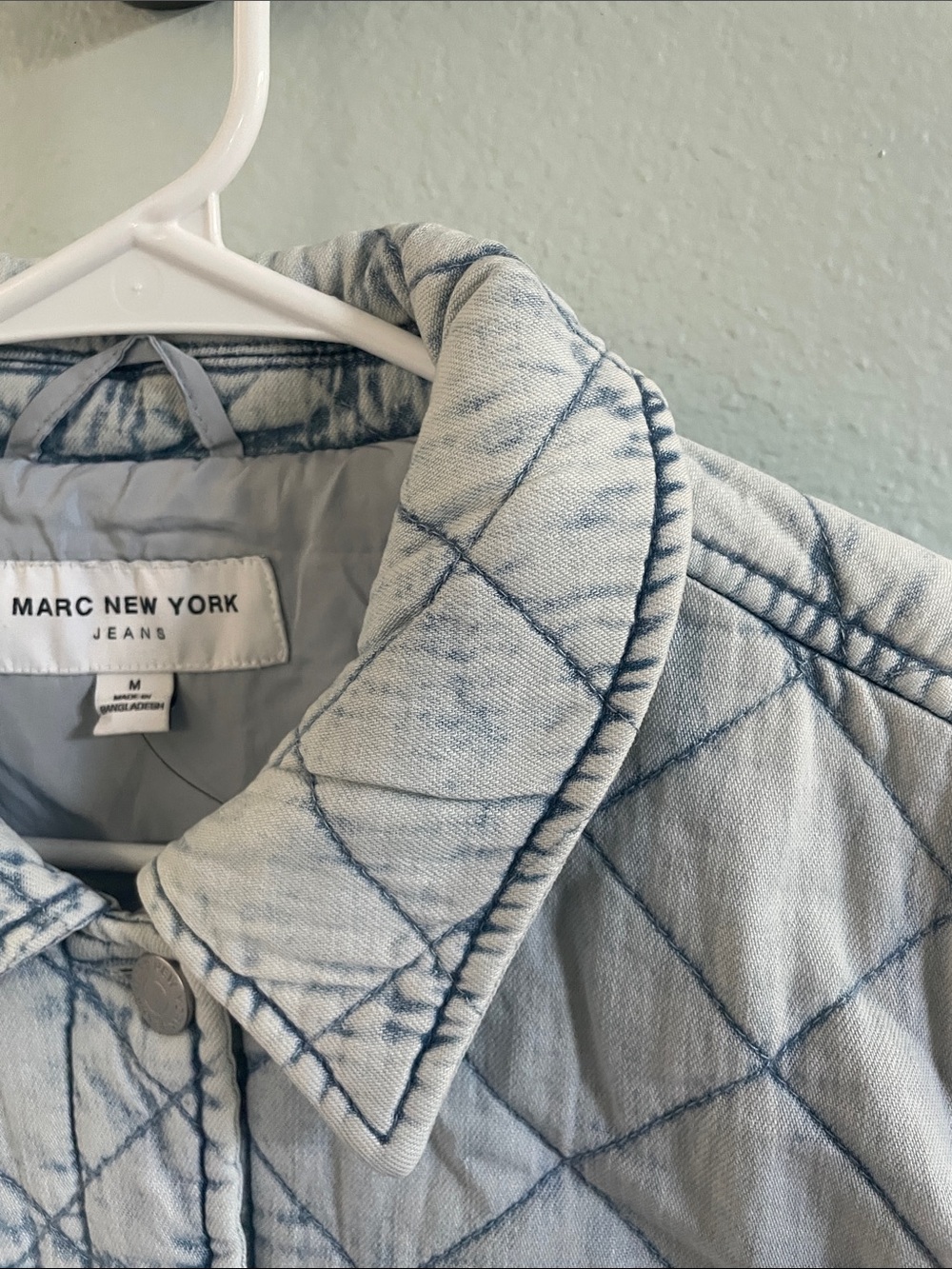 Marc New York Quilted Light Blue Denim Jacket - Picture 6 of 16